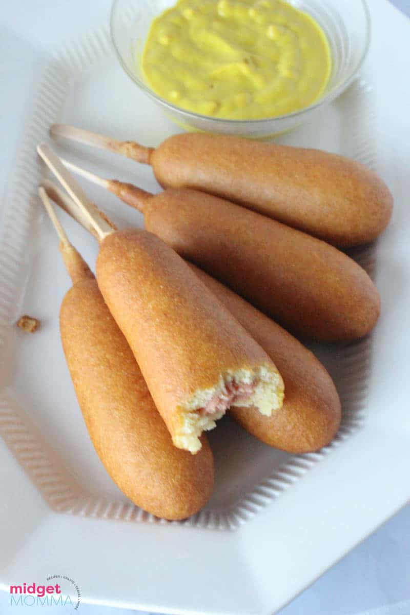 Air Fryer Frozen Corn Dogs {Crispy All the Way Around}