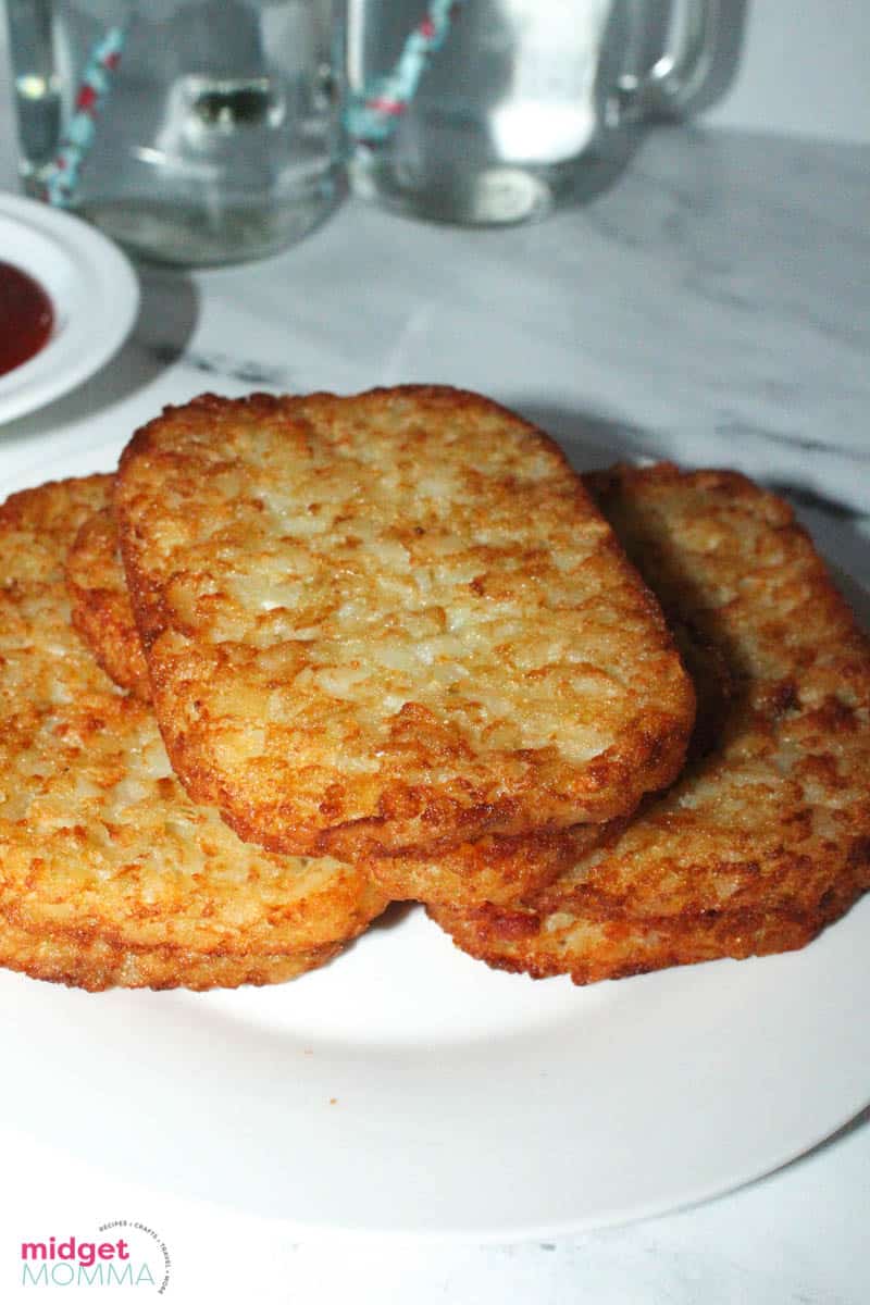 close up photo of frozen hash browns cooked