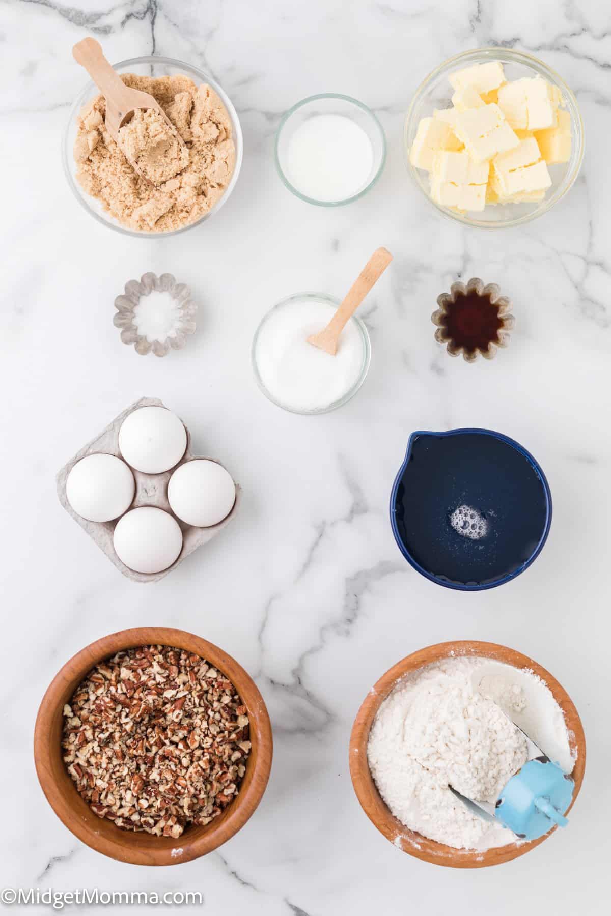 Pecan Pie Bars ingredients