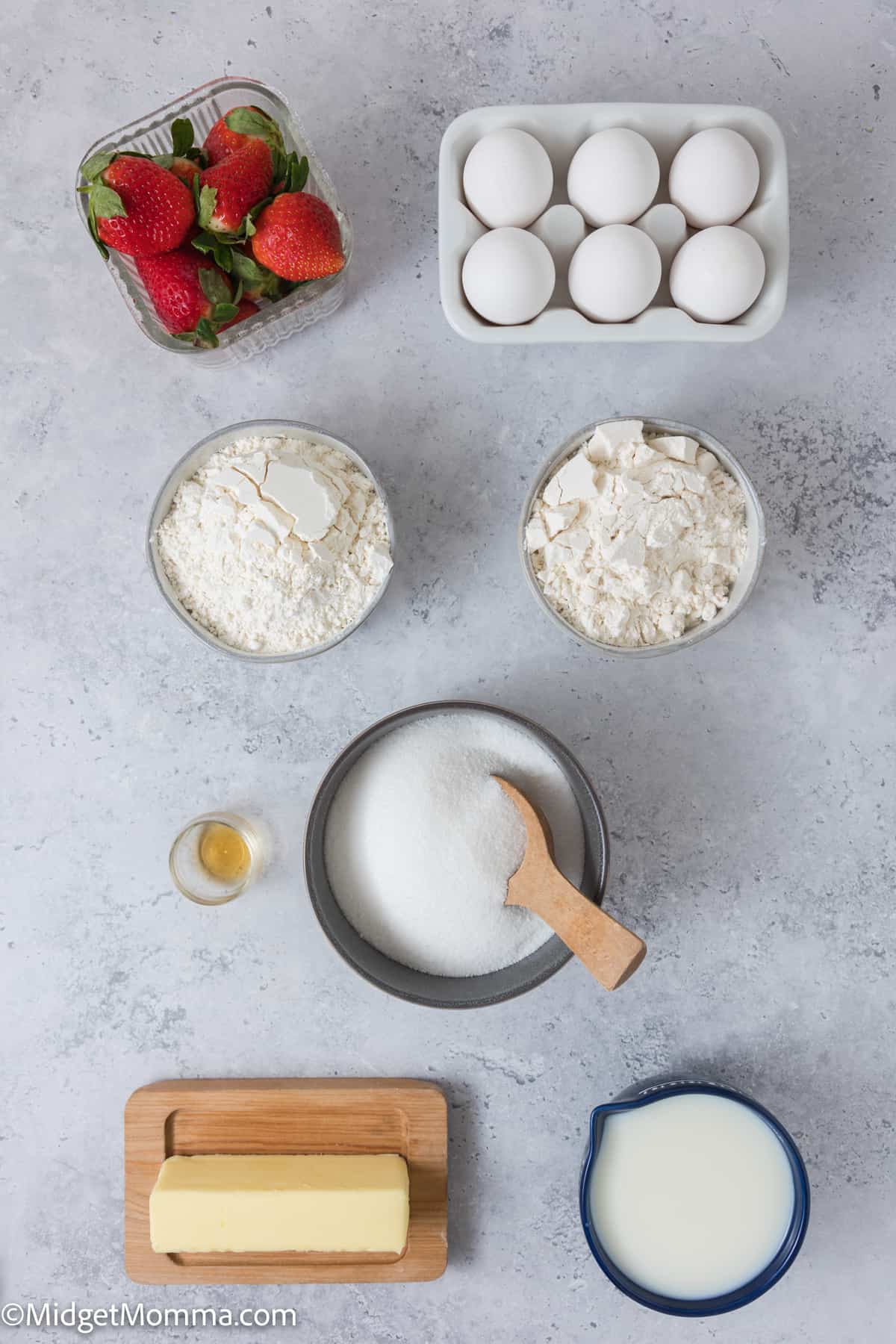 Strawberry cupcakes recipe ingredients