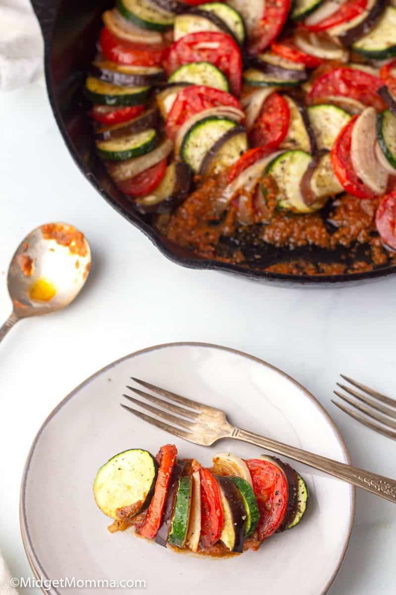 Ratatouille Recipe on a plate