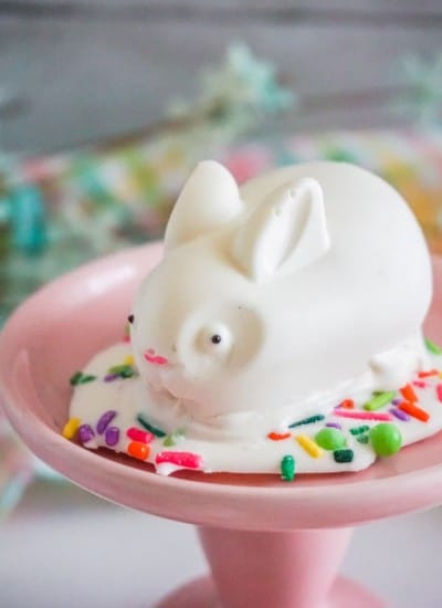 White Chocolate Easter bunny hot chocolate bombs