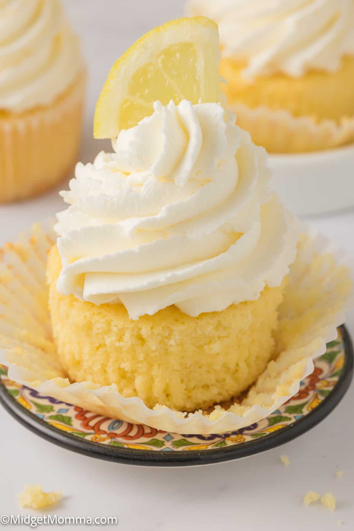 close up Lemon Cupcake
