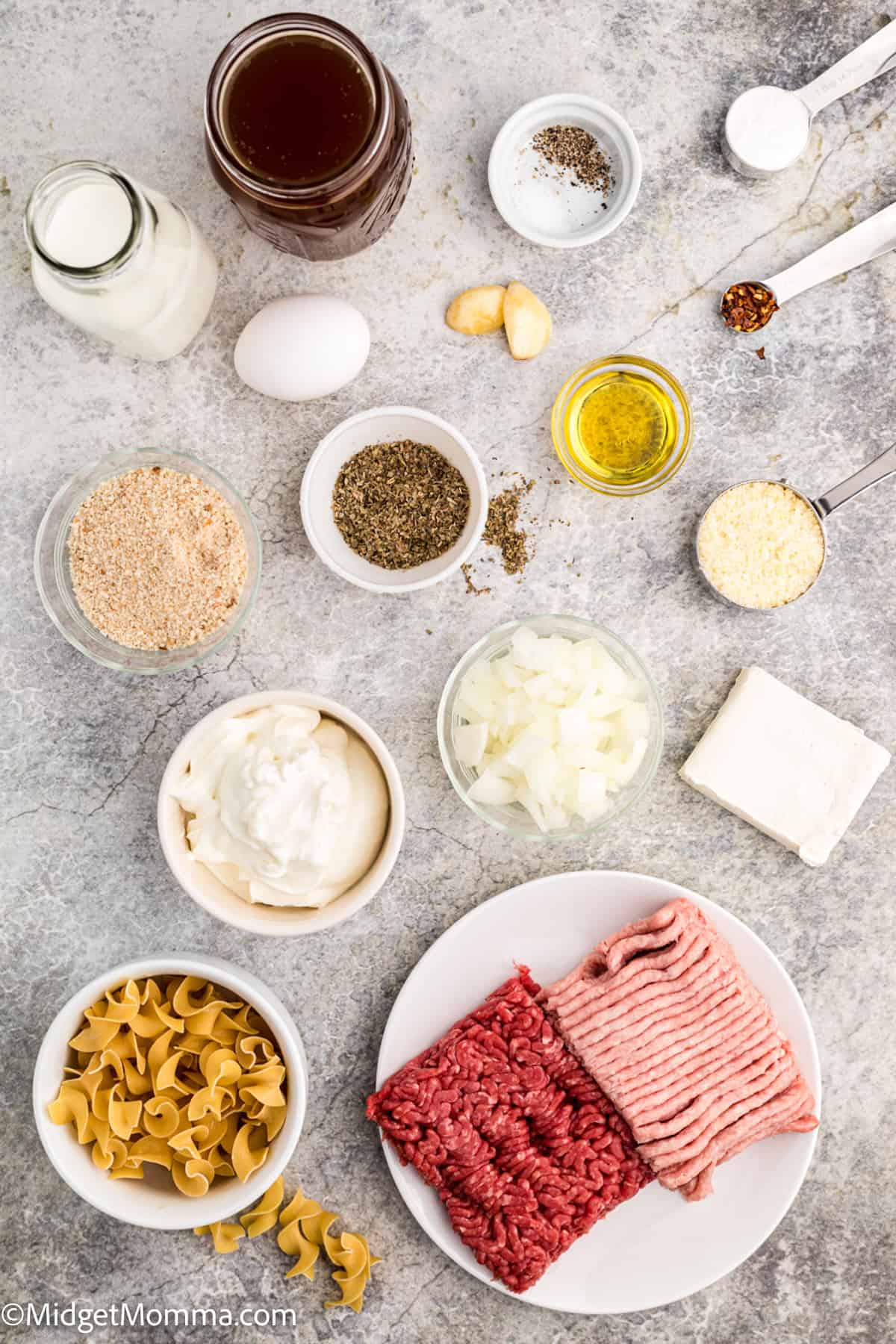 Meatball Stroganoff Recipe ingredients