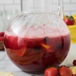 Pithcher of Refreshing Berry Lemonade Made with Strawberries, Blueberries & Blackberries