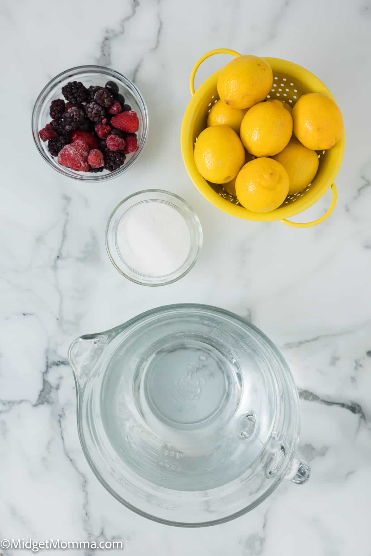Refreshing Berry Lemonade Made with Strawberries, Blueberries & Blackberries ingredients 