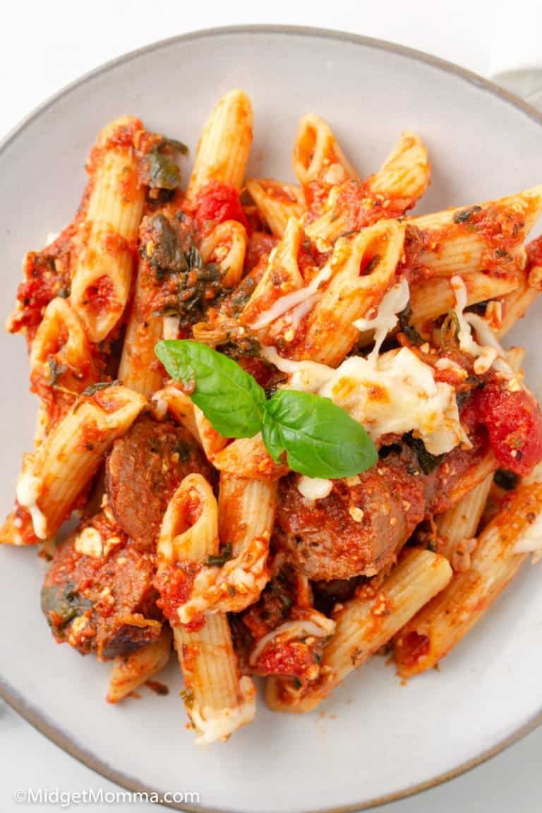 Spinach And Sausage Baked Penne Pasta MidgetMomma spinach-and-sausage-baked-penne-pasta-midgetmomma