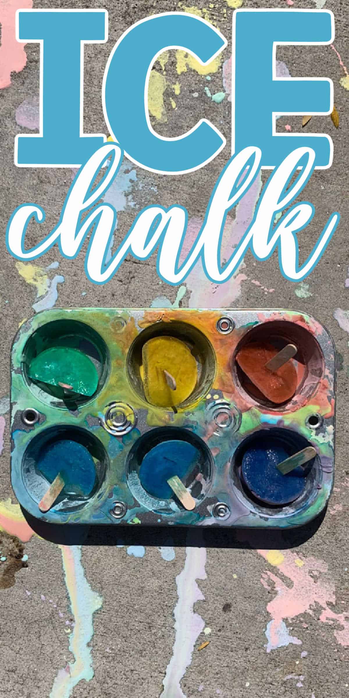 Ice Chalk Easy Homemade Sidewalk Chalk • MidgetMomma