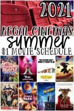 Regal Cinemas Summer Movies! Movies for just $1 - 2021 SCHEDULE