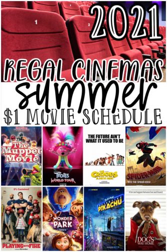 Regal Cinemas Summer Movies! Movies for just $1 - 2021 SCHEDULE
