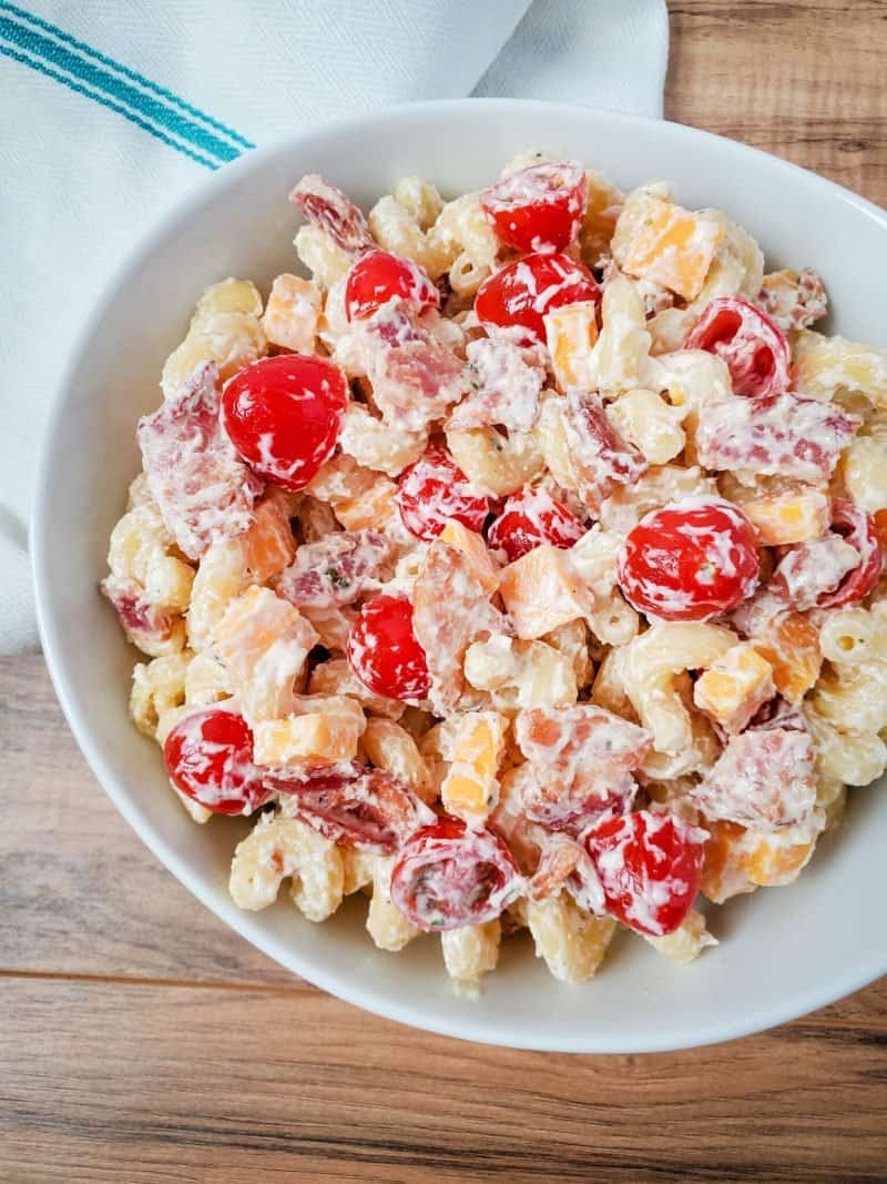 The Best Bacon Ranch Pasta Salad Recipe