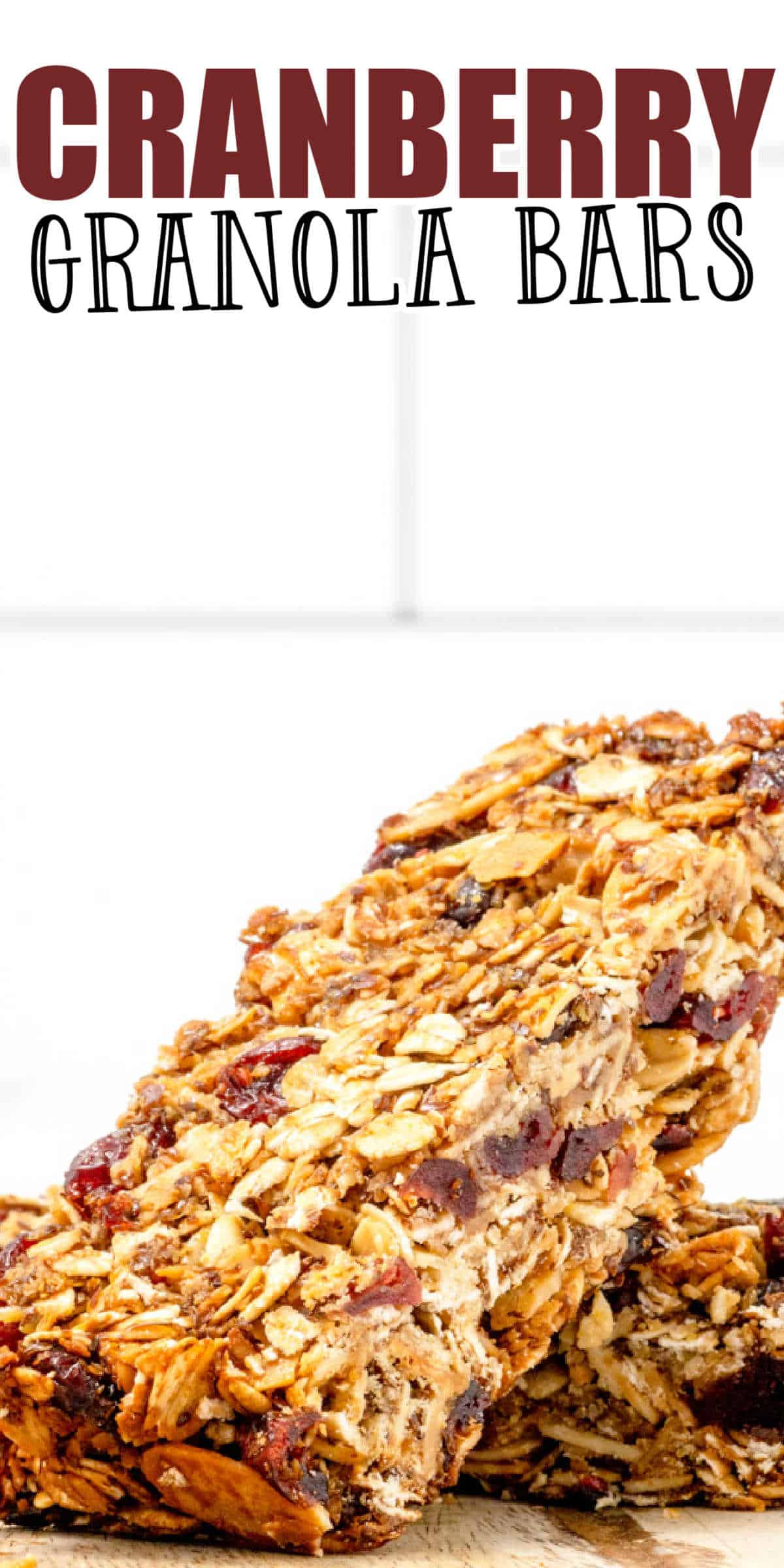 Cranberry Homemade Granola Bars Recipe