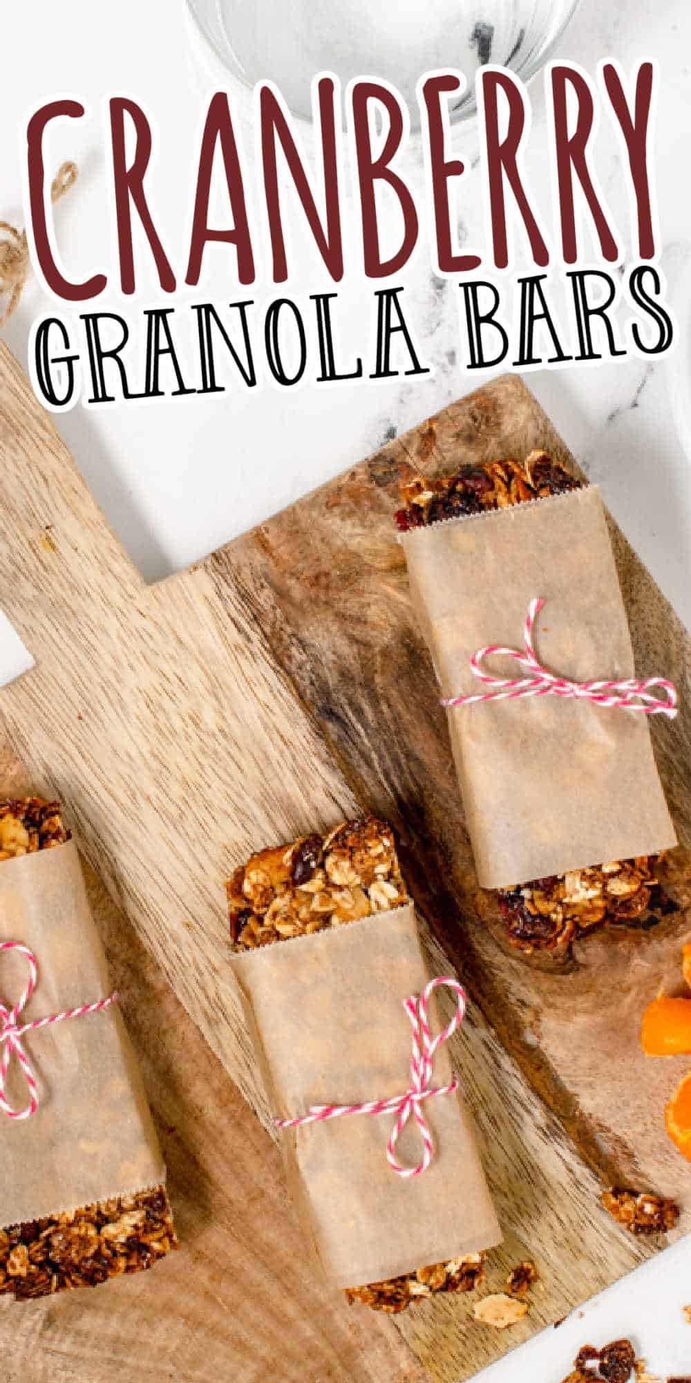 Cranberry Homemade Granola Bars Recipe