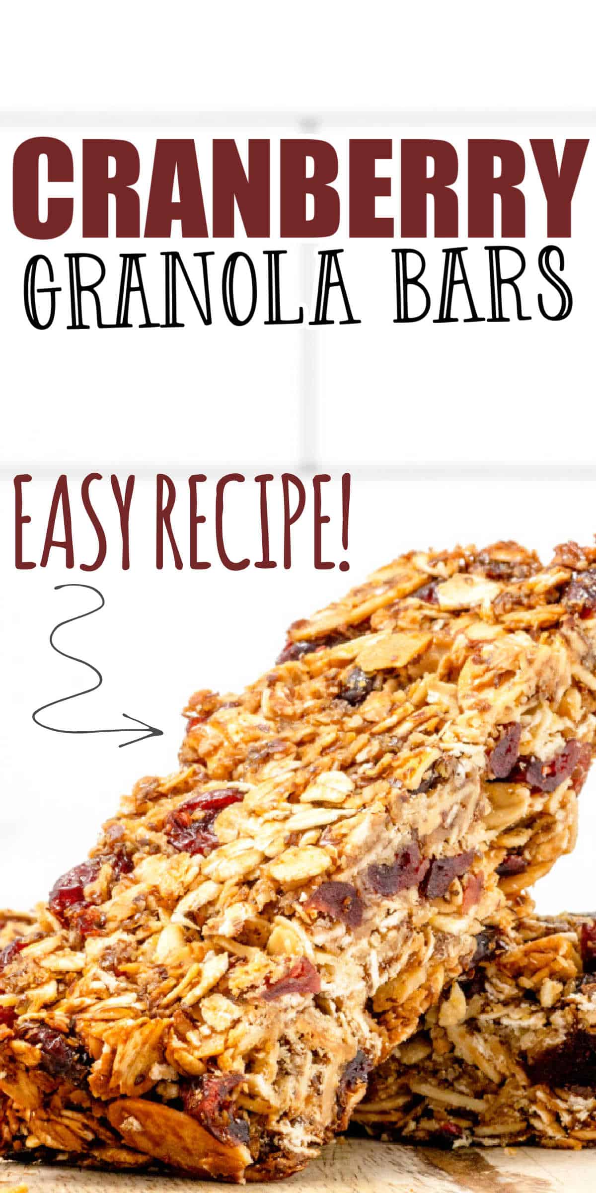 Cranberry Homemade Granola Bars Recipe