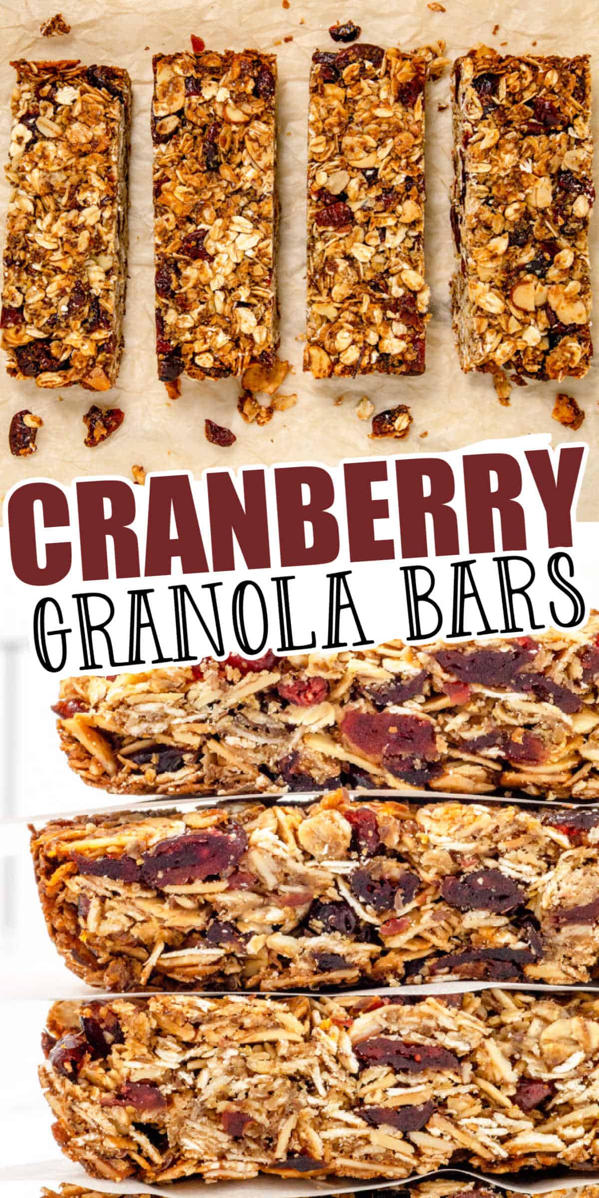 Cranberry Homemade Granola Bars Recipe