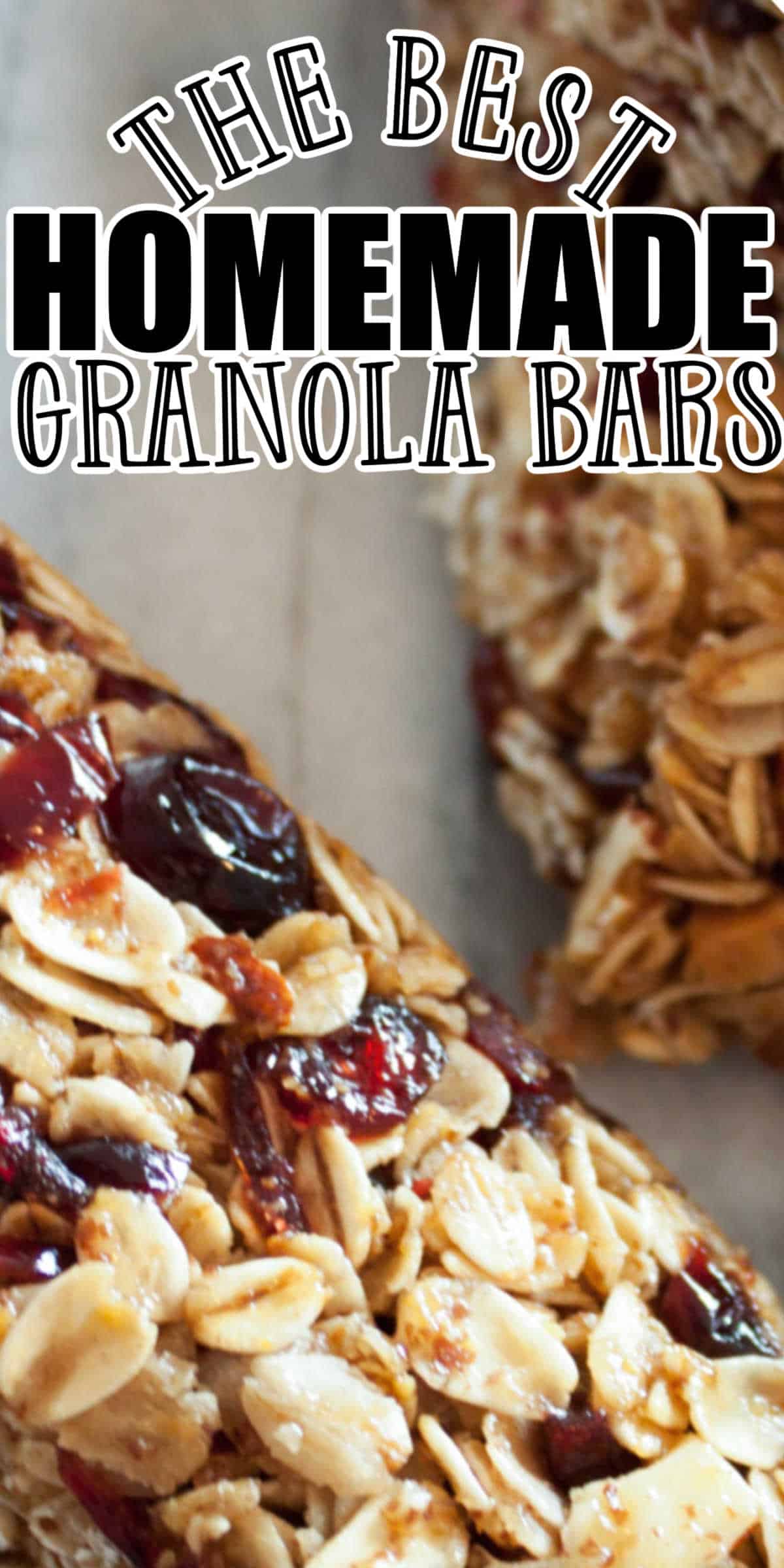 Cranberry Homemade Granola Bars Recipe