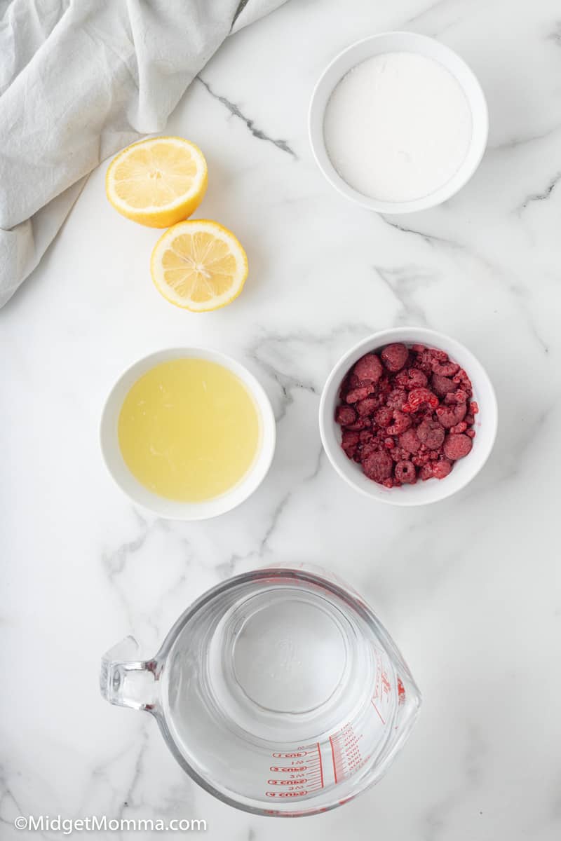 Raspberry lemonade ingredients