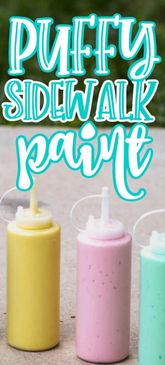 4 Pack 3D Puffy Sidewalk Chalk Paint Large 4 oz Bottles Liquid Chalk Washable Paint for Kids. Painting Supplies Puffy Paint Kids Paint Set Colored