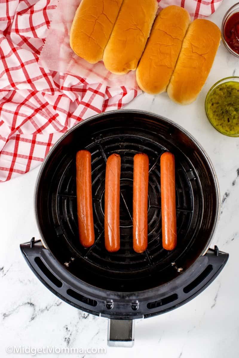 Perfect Air Fryer Hot Dogs - The Recipe Rebel