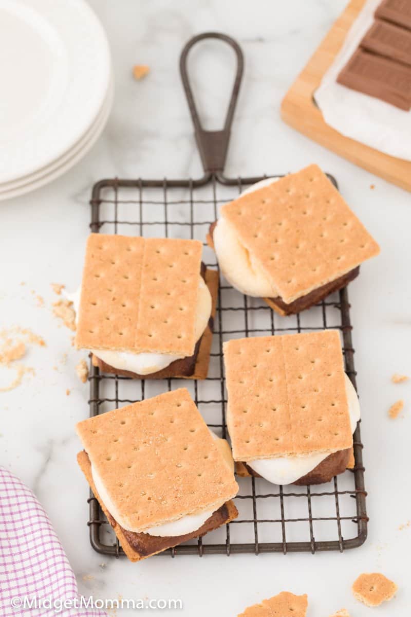 Easy Air Fried S'mores on a cooling rack