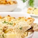 Chicken Alfredo Ravioli Bake