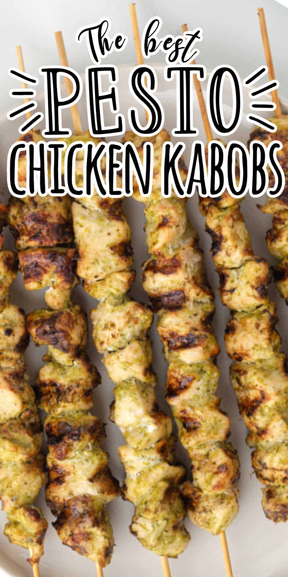 Parmesan Pesto Grilled Chicken Kabobs • MidgetMomma