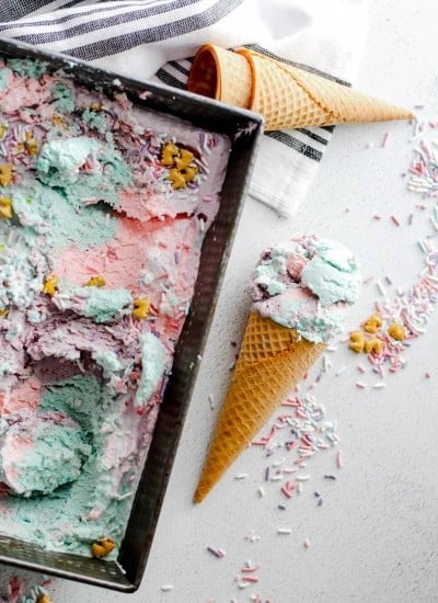 Unicorn No Churn Ice Cream