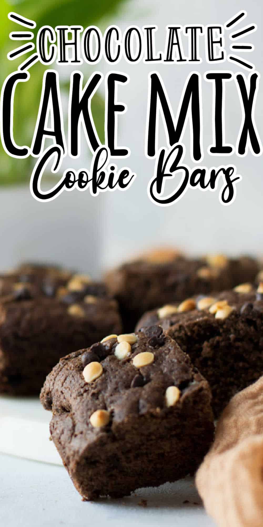 Chocolate Cake Mix Cookie Bars • MidgetMomma