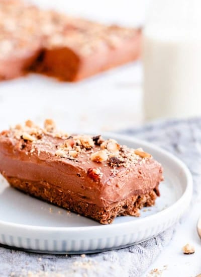 no bake chocolate cheesecake bars recipe