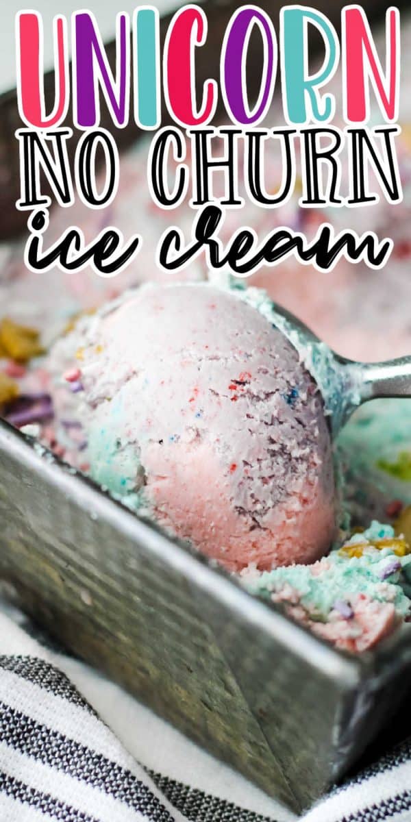 Berry Flavored Unicorn No Churn Ice Cream Recipe