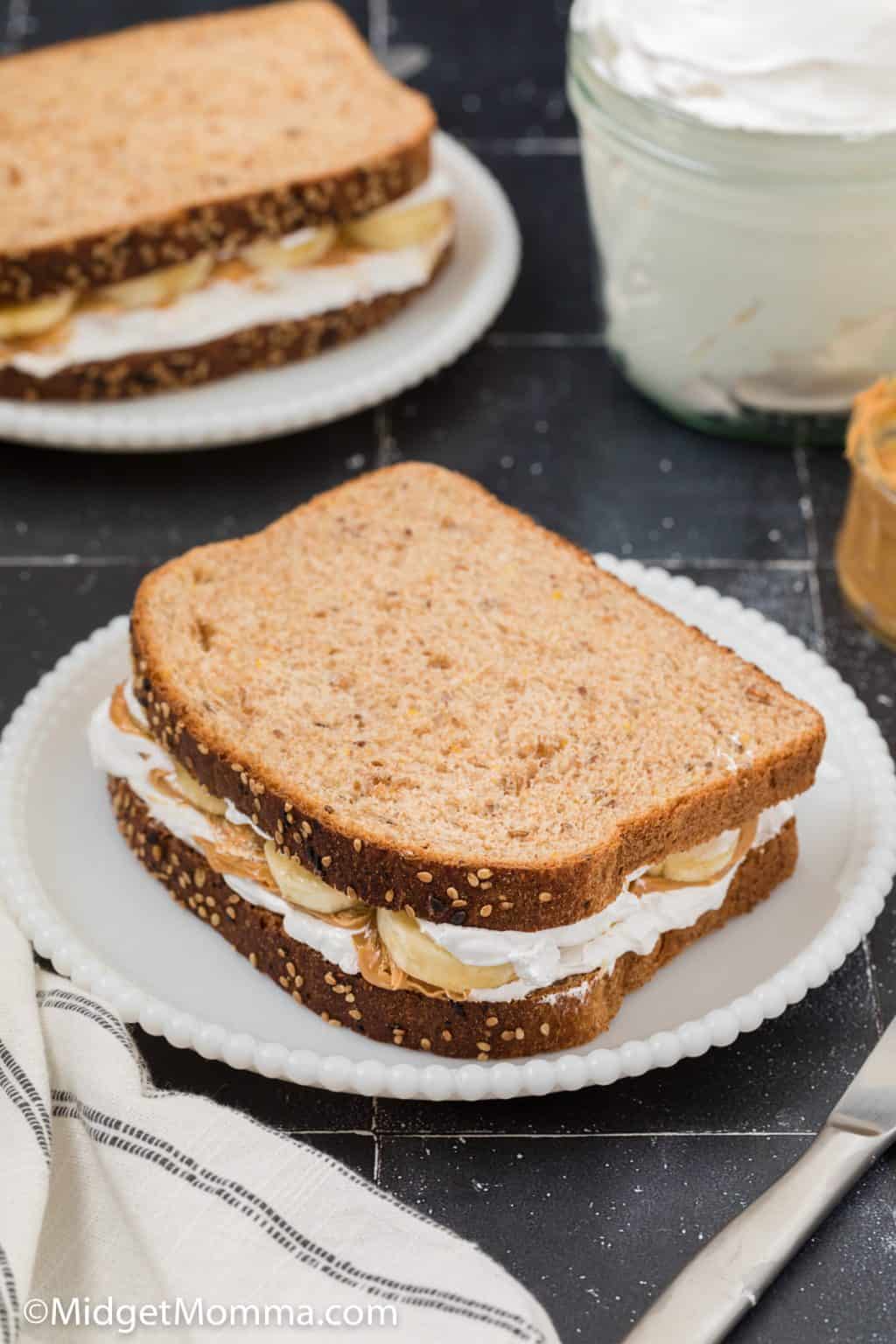 Banana Fluffernutter Sandwich • MidgetMomma