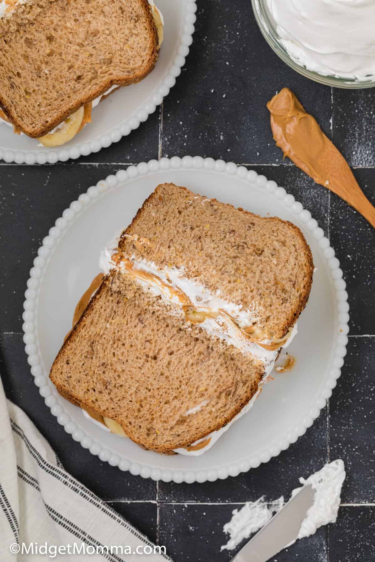 Banana Fluffernutter Sandwich