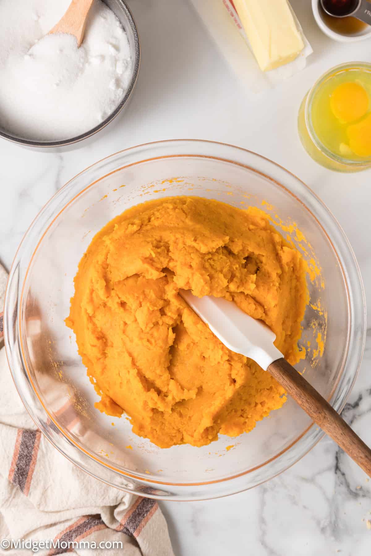 mashed sweet potatoes in a bowl