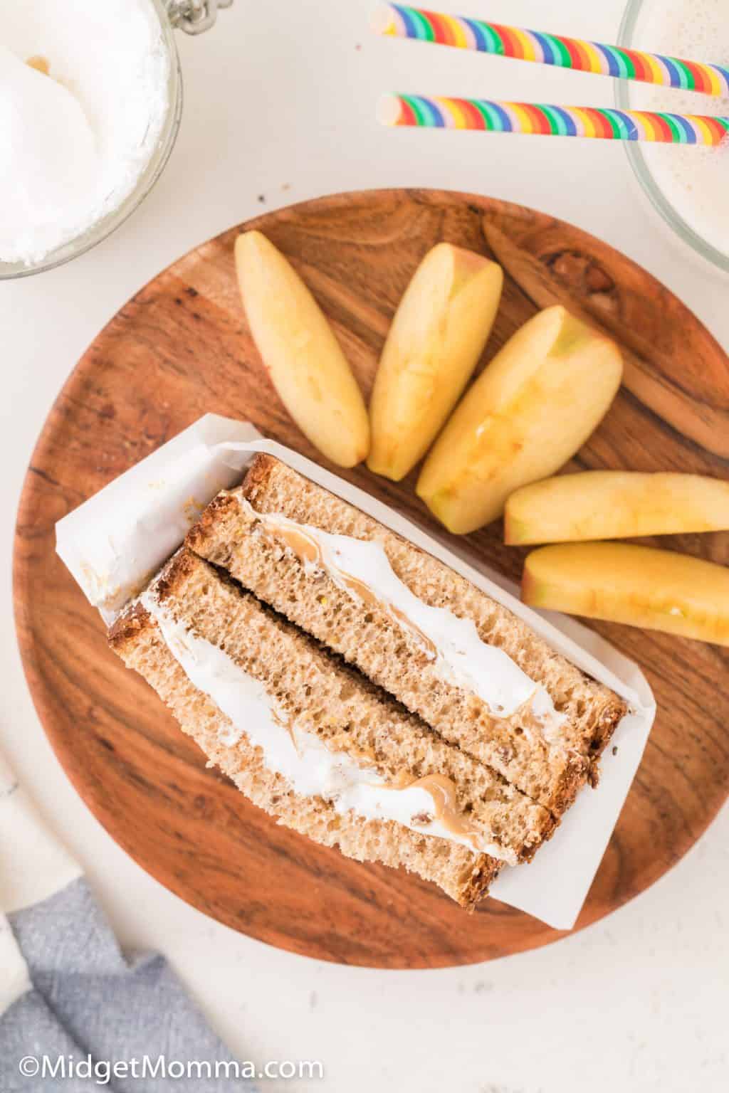 Fluffernutter Sandwich - Peanut Butter and Marshmallow Fluff Sandwich