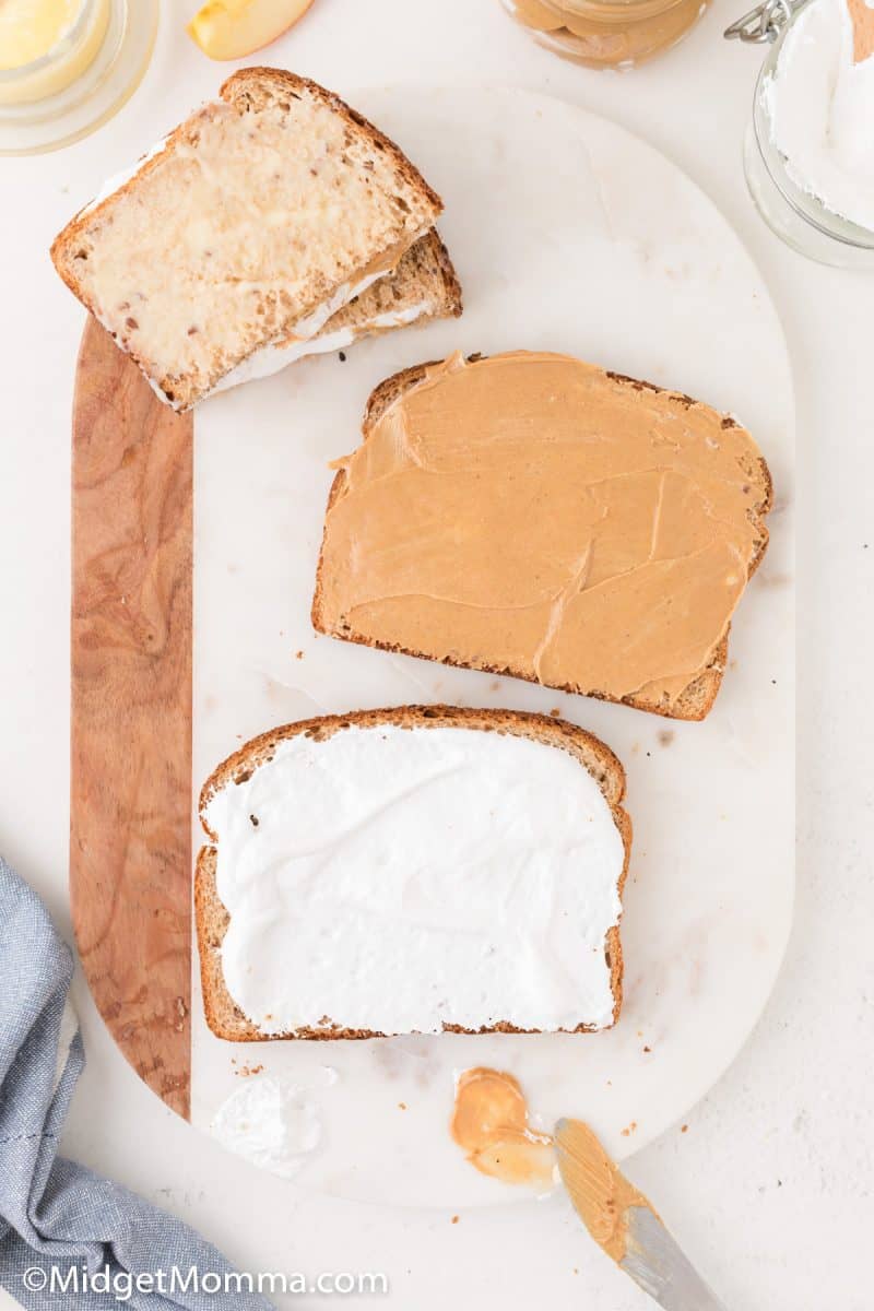 Grilled Peanut Butter and Marshmallow Fluff Sandwich • MidgetMomma