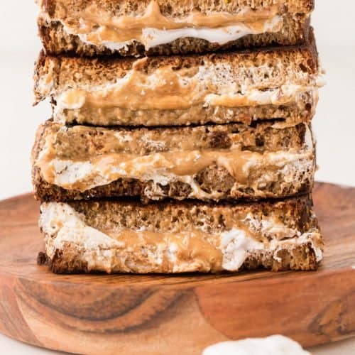Grilled Peanut Butter and Marshmallow Fluff Sandwich • MidgetMomma