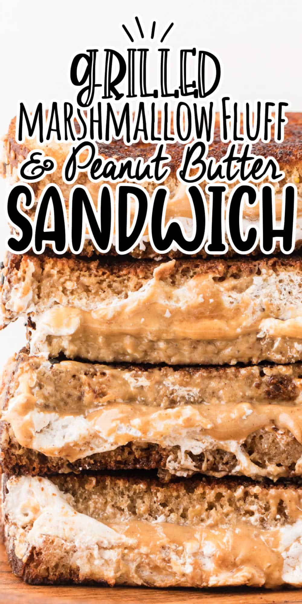 Grilled Peanut Butter and Marshmallow Fluff Sandwich • MidgetMomma