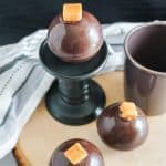 Caramel hot chocolate bombs
