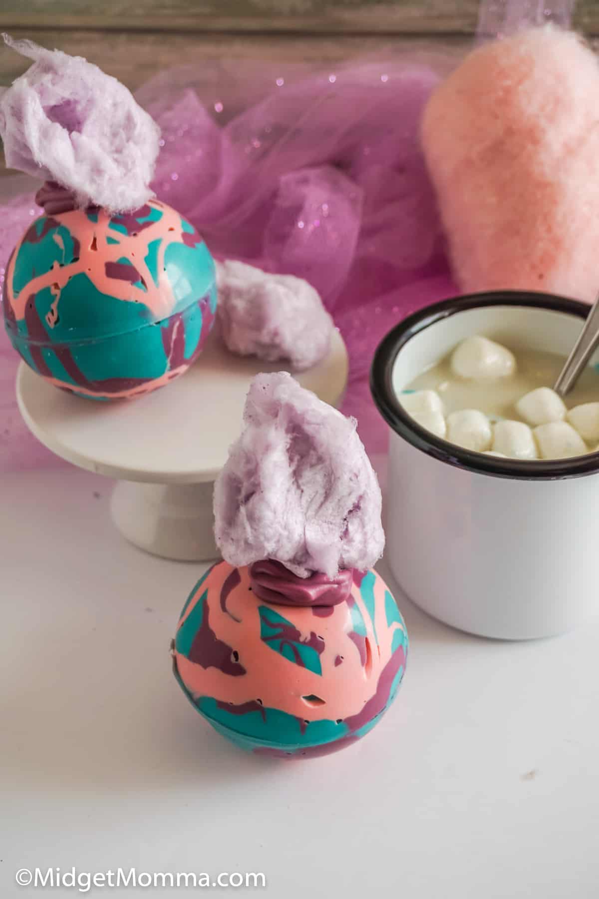 Cotton Candy hot Chocolate Bombs