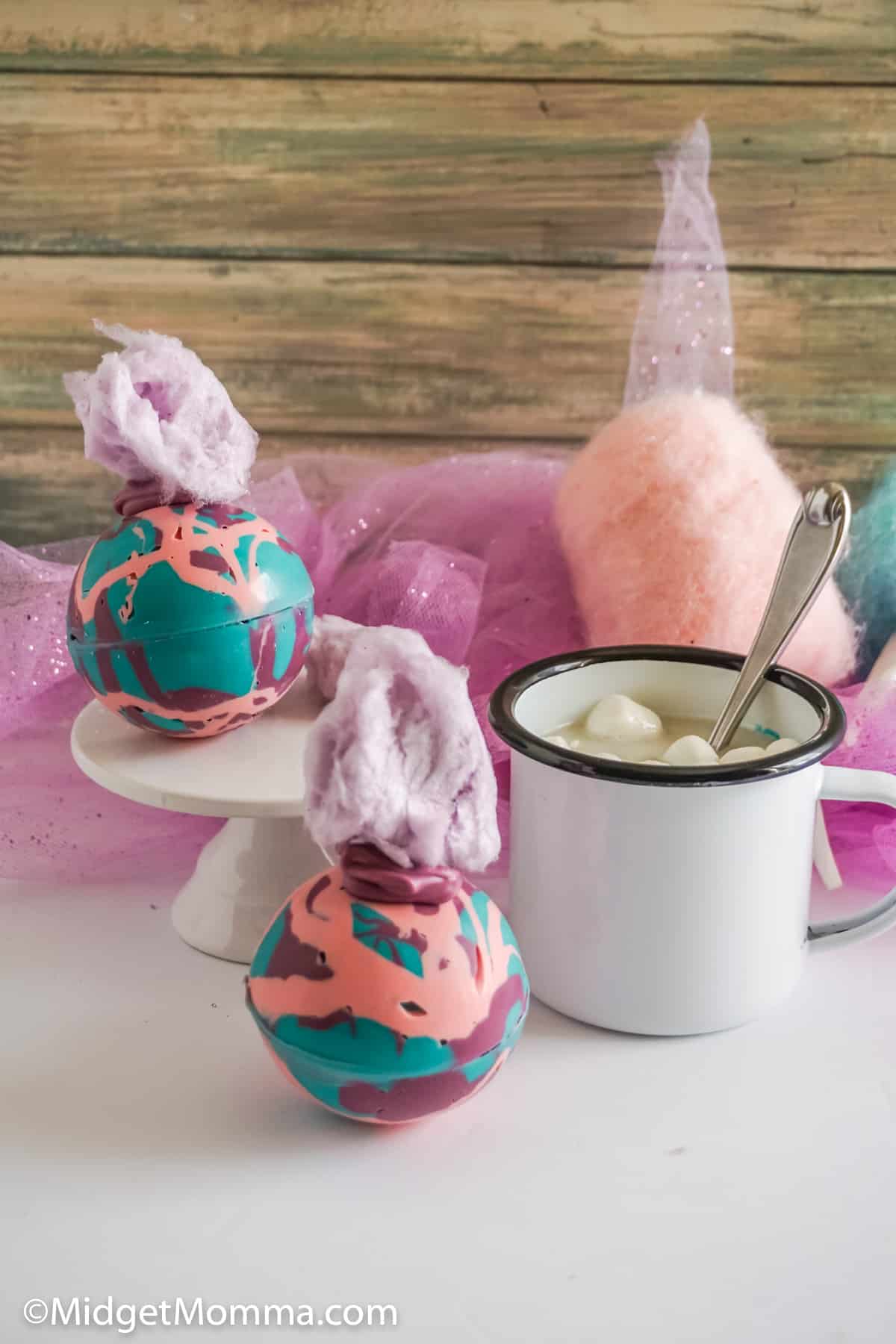 Cotton Candy hot Chocolate Bombs