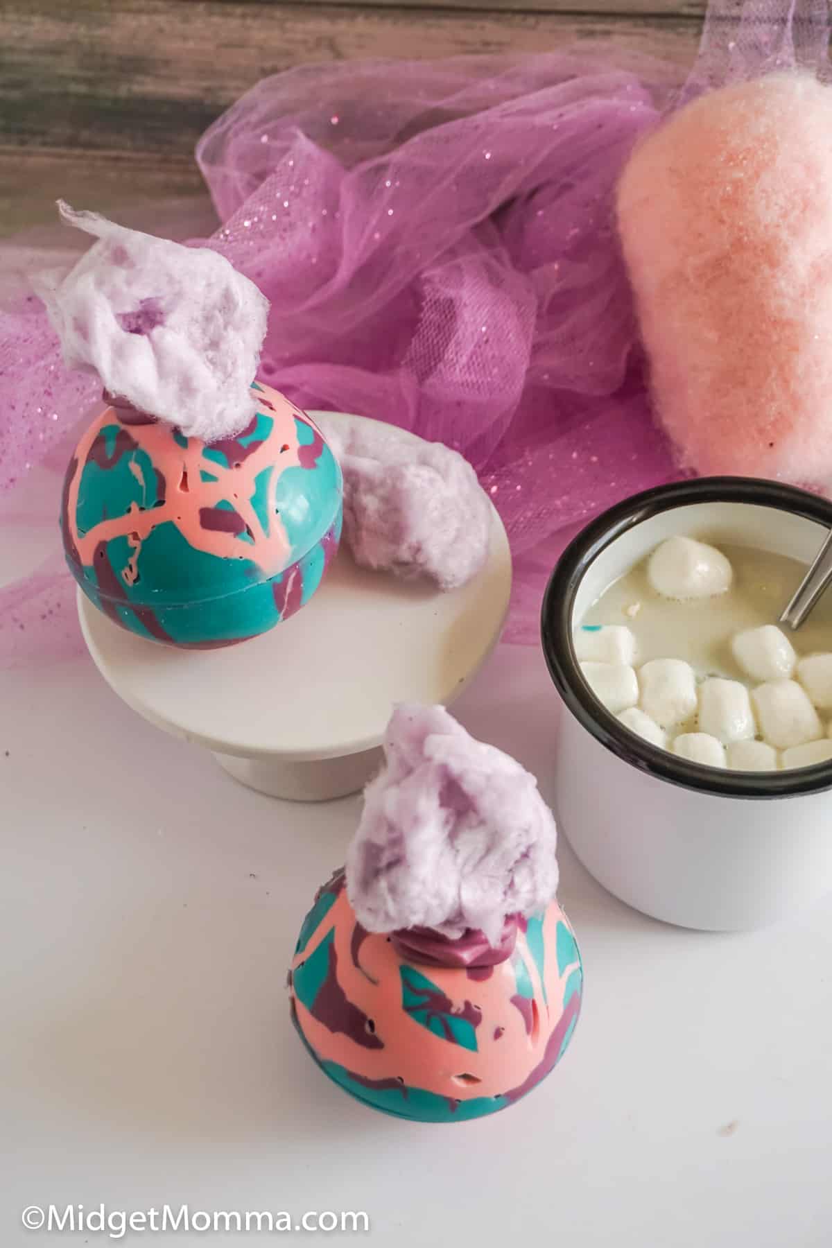 Cotton Candy hot Chocolate Bombs