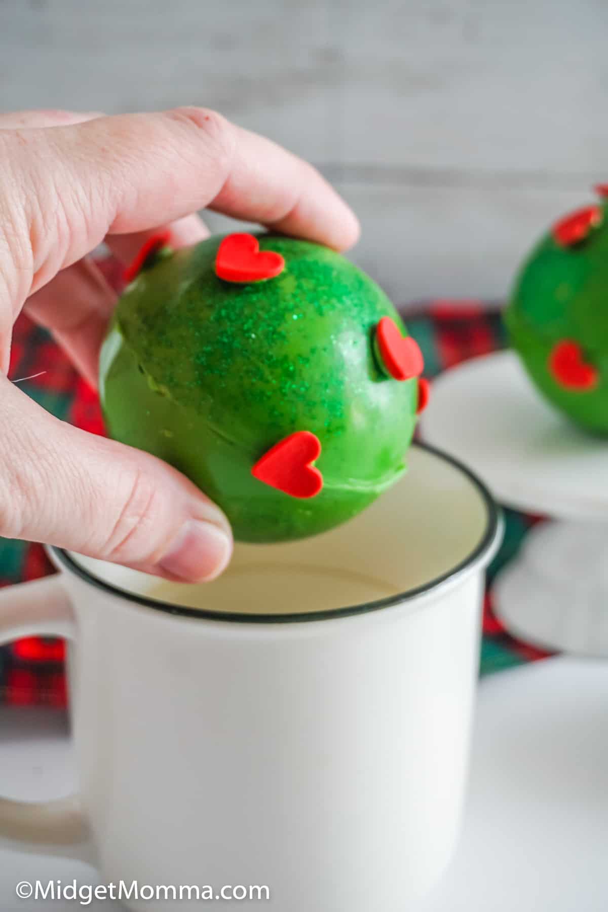 Grinch hot chocolate bombs