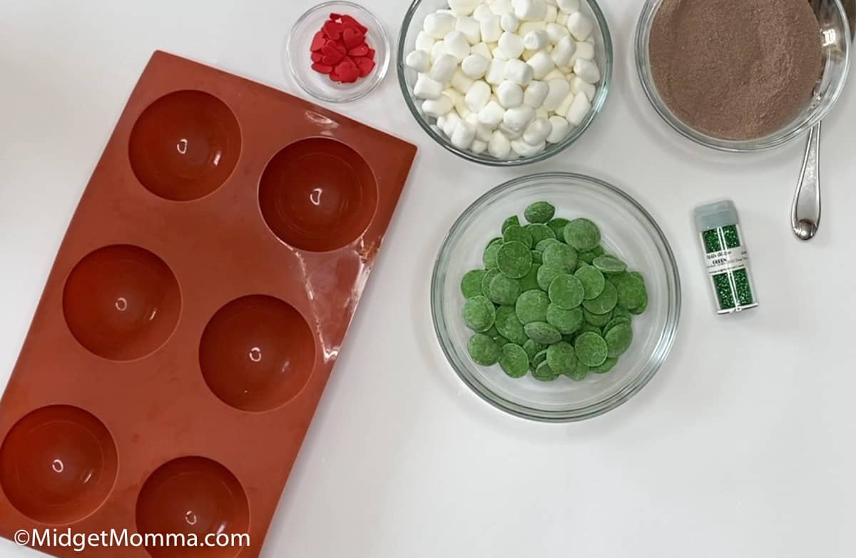 Grinch hot chocolate bombs ingredients 