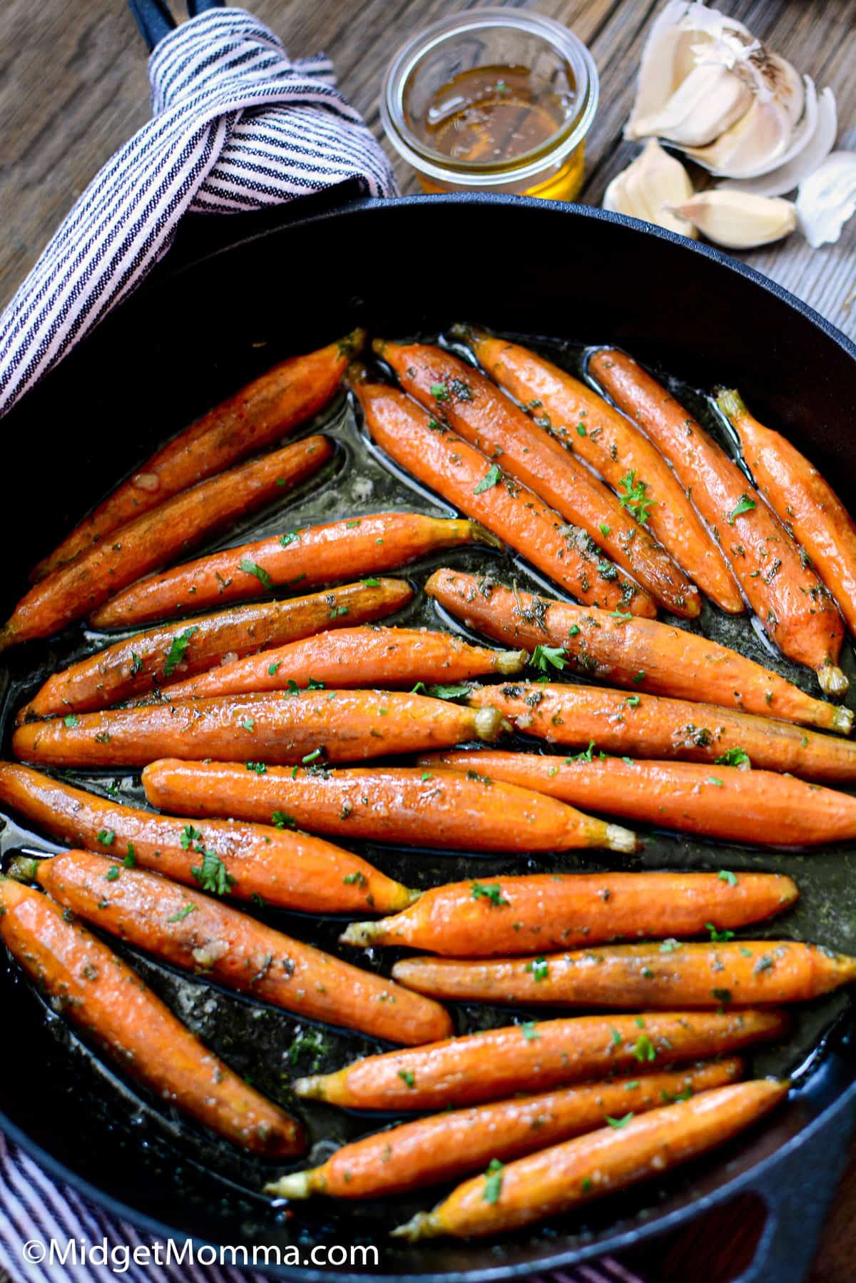 Honey garlic roasted carrots recipe