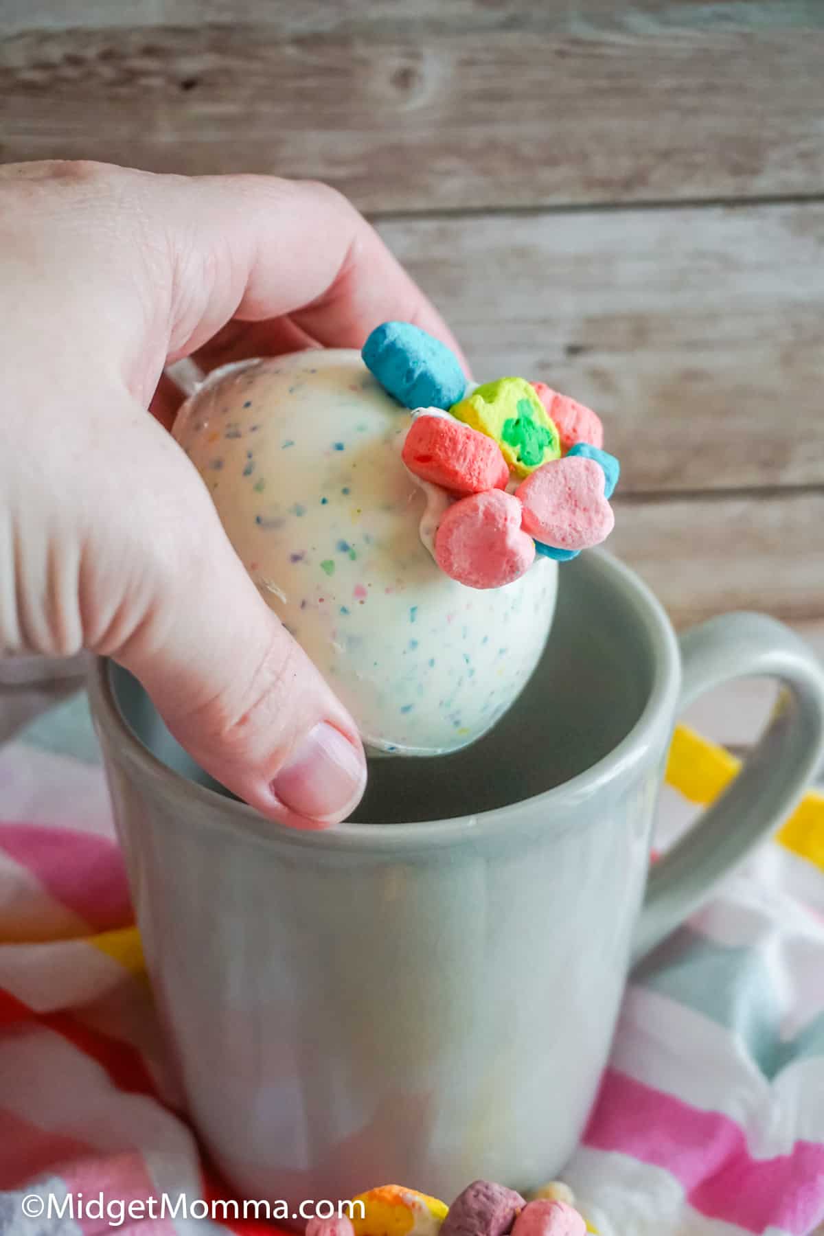 Lucky charms hot chocolate bombs