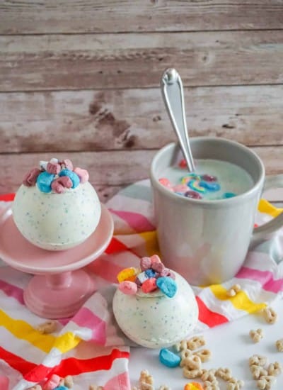 Lucky charms hot chocolate bombs