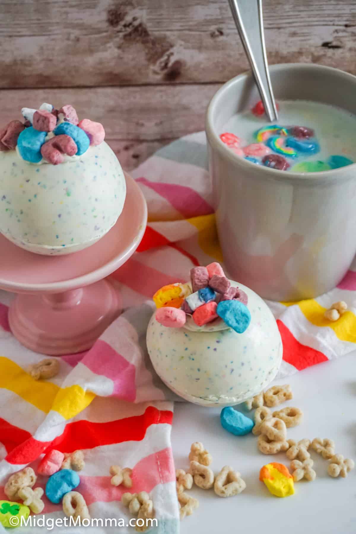 Lucky charms hot chocolate bombs