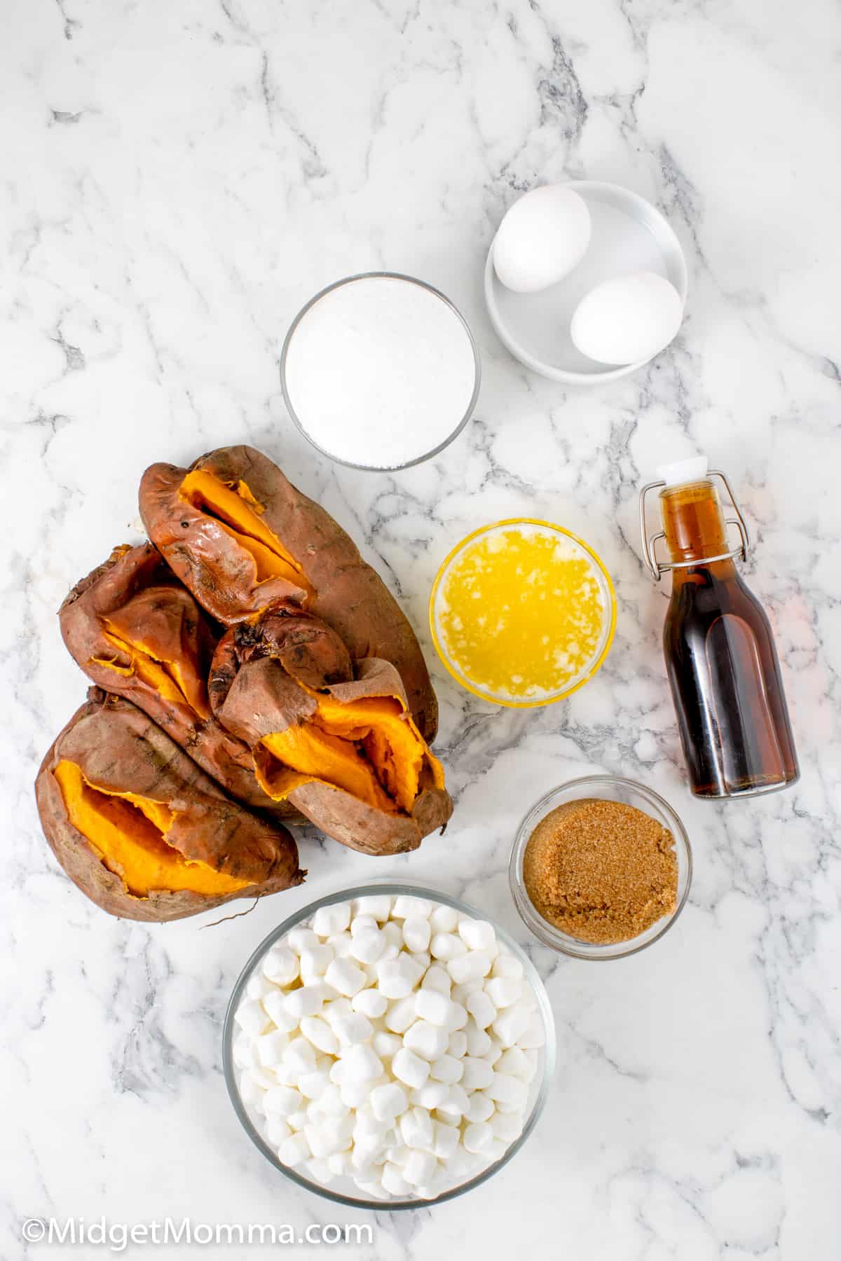 Marshmallow Sweet Potato Casserole ingredients