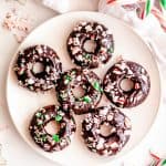 Chocolate Frosted Baked Cake Donuts