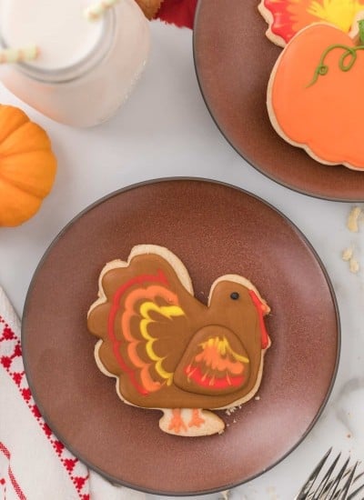 Turkey Thanksgiving Sugar Cookies